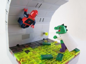 C'mon, Spidey, let's fight the Lizard! Er, Reptar?